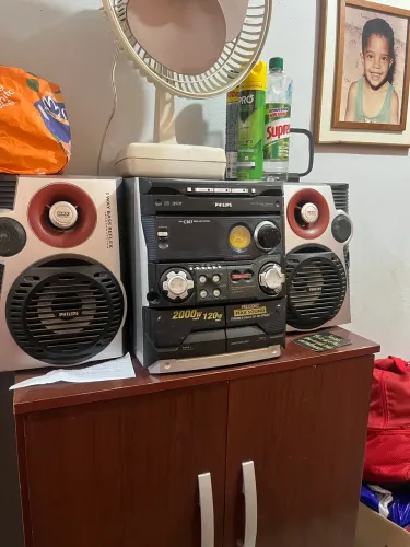 Micro sister antigo super conservado toca cd +fita cassete + Rádio