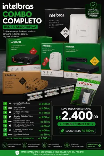 ? COMBO COMPLETO PARA REDE E SEGURANÇA! ?