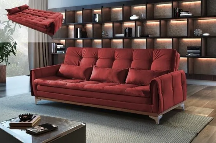 Sofa Cama Kairos Vermelho Frete Grátis - Até 12x 