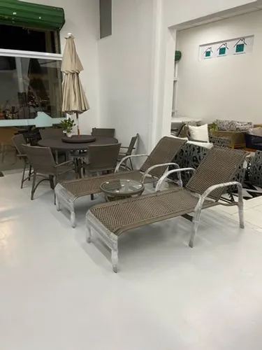 Combo Roma piscina/ jardim  12 peças  alumínio  fibra estonada