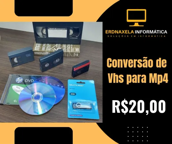 Conversão de Vhs para DVD ou Pendrive