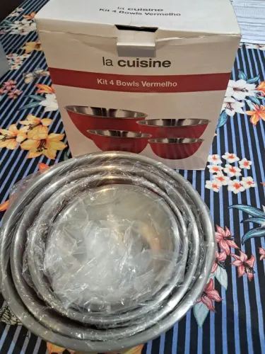 Kit 4 Bowls Vermelho La Cuisine