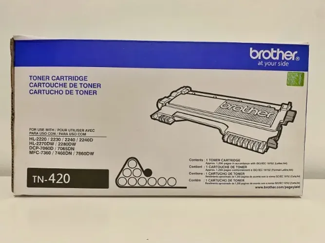 Cartucho Toner Brother TN-420 p/ Imp Laser HL-2240, HL-2270D - Original -Preto - NOVO - La