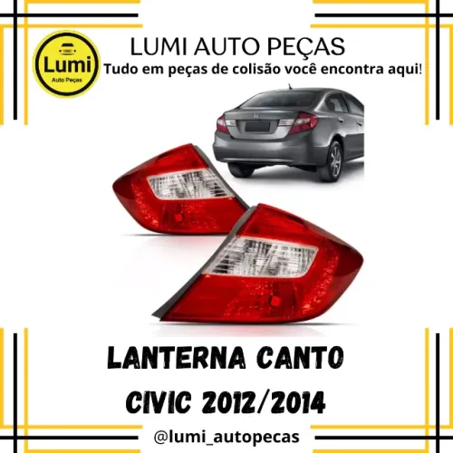 Lanterna Honda Civic 2012/2014 - NOVO 