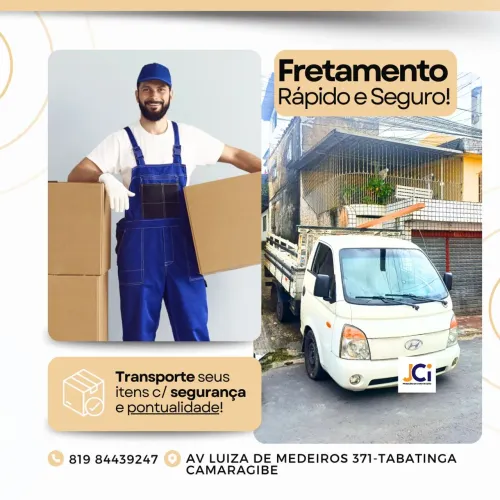 Realizamos fretes e pequenas mudanças 