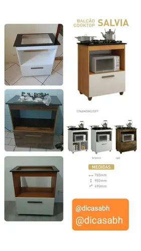 Balcão para cooktop 4 ou 5 bocas @dicasabh