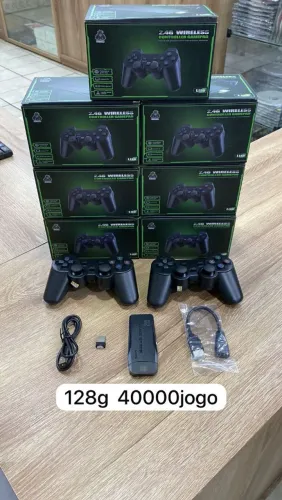 Vídeo Game Stick Retrô 2 Controles Bluetooth Wireless 40.000 Mil Jogos