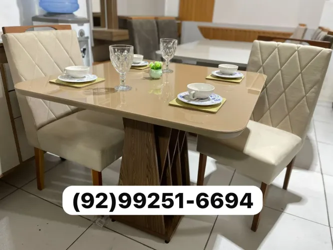 mesa de jantar 4 lugares 90x90