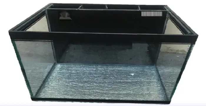 Aquário 100x40x50cm Vidro 8mm temperado com sump Interno no vidro traseiro de 60x10x50cm 