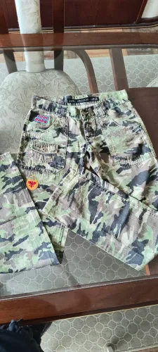 Calça comprida de cintura baixa Naguchi