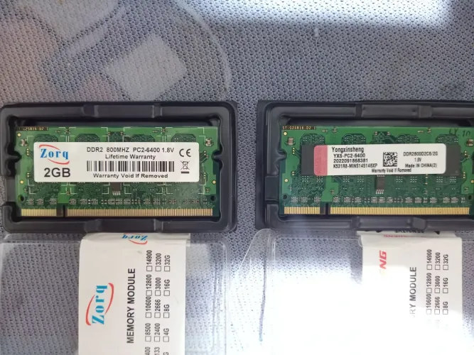 Notebook 2-memória RAM 2GB DDR2 800mhz