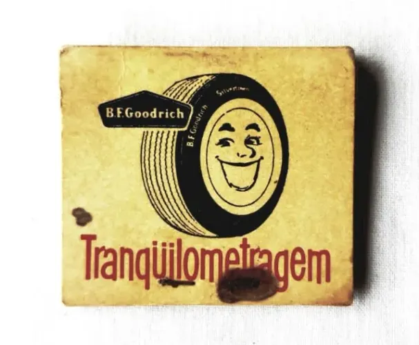 Antiguidade Vintage - Caixinha de Fósforos - B.F. Goodrich (Pneus) - Anos 50 - Filumenismo