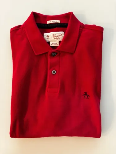 Camisa Polo Vermelha Penguin