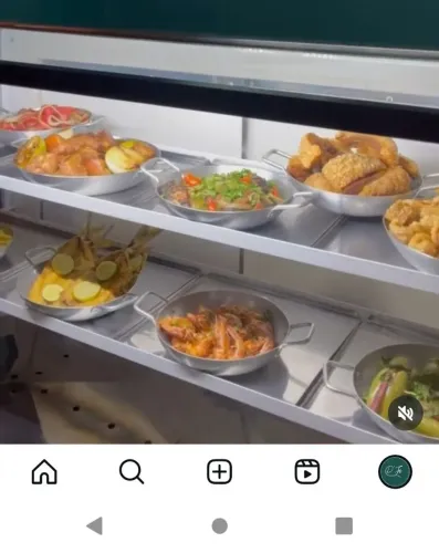 Vitrine de salgados /quente