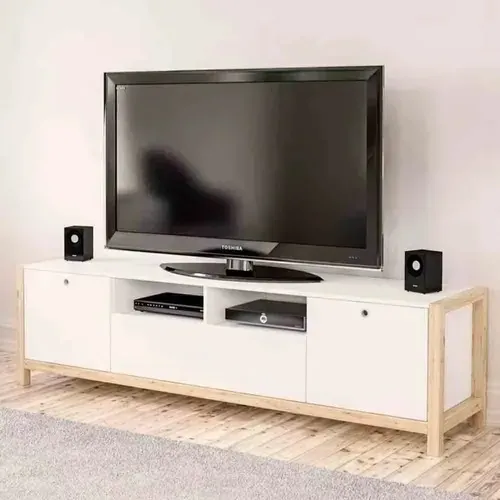 Rack LUXO p/Tv Até 75 PoL. 2 Portas Branco PROMOÇÃO