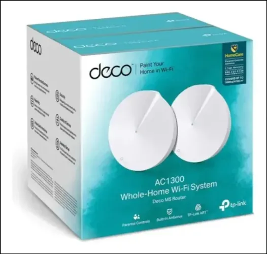 Roteador TP-Link Mesh Wi-Fi Gigabit Dual-Band AC1300 Deco M5 (2-pack)
