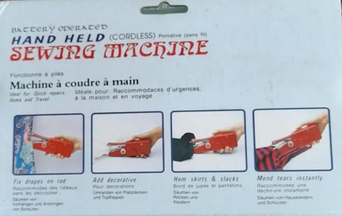 Maquina de costura manual a pilha