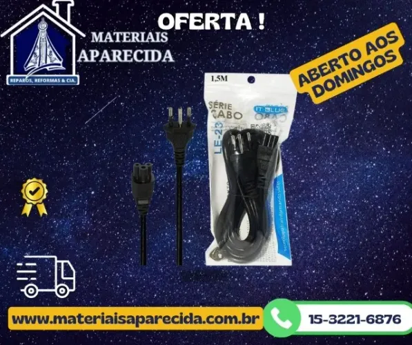 Cabo Forca para Note Book 1,5m LE-23 