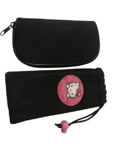 Porta Óculos Estojo/Case Kit Com 2 Unidades Hello Kitty E Zíper