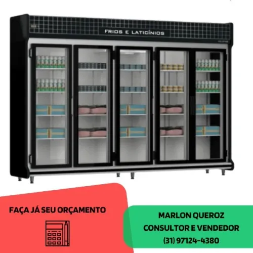 Expositor Auto Serviço 5 Portas PoloFrio Novo 220v