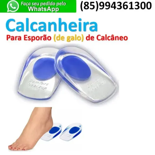 Meia Palmilha Calcanheira Gel de Silicone Para Esporão de Calcâneo 