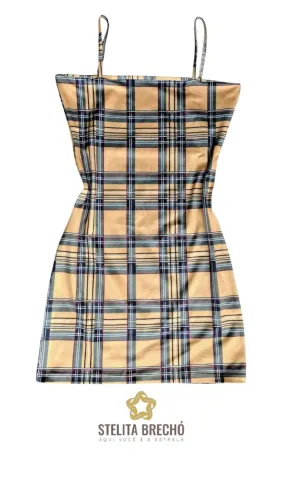 Vestido xadrez curto P