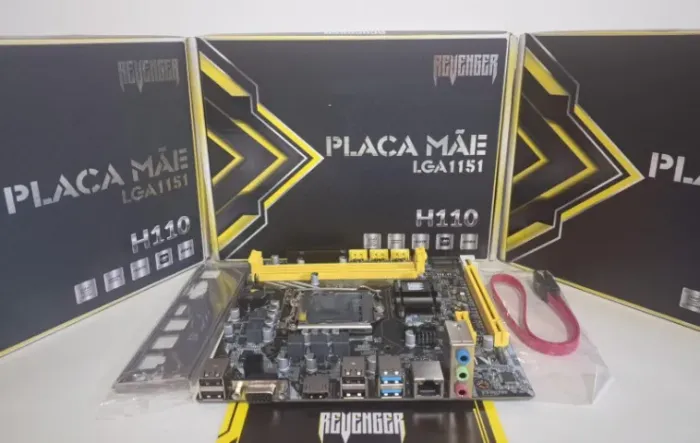 Placa mãe H110M M.2 1151 DDR4 6° e 7° Geração -
