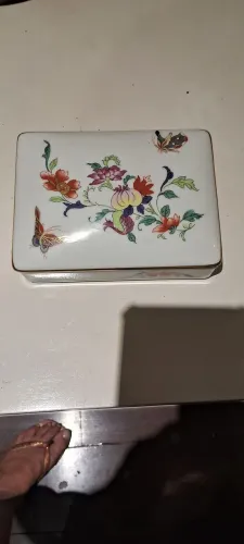 Linda Caixa de Joias de porcelana