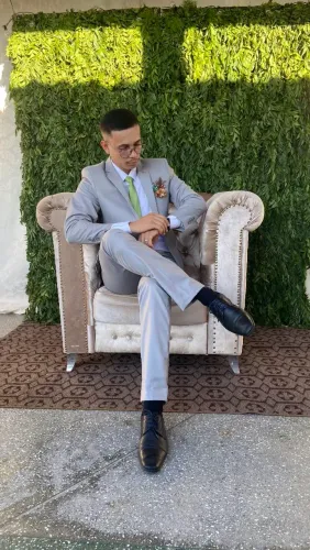 Terno poliviscose cinza TM 42