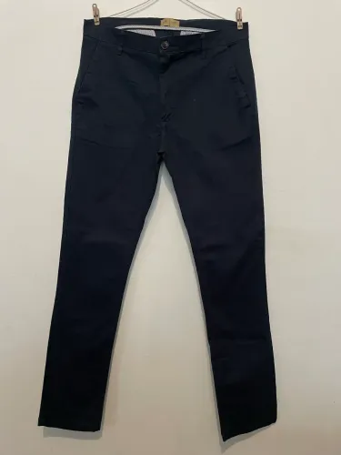 Calça jeans social masculina azul marinho 