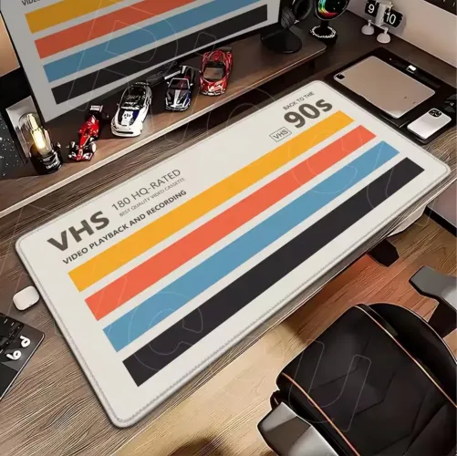 NOVO! Mousepad Grande XXL Retro VHS 40x90