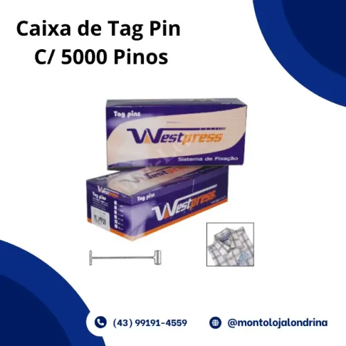 Caixa de Tag Pin C/ 5000 Pinos