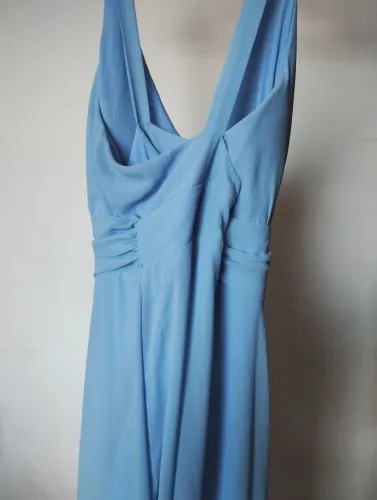 Vestido longo de festa azul 