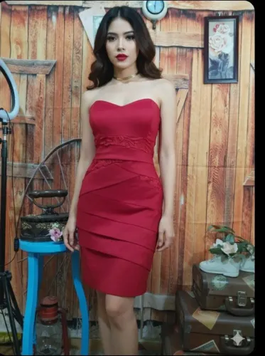 Lindo vestido P/elastano 