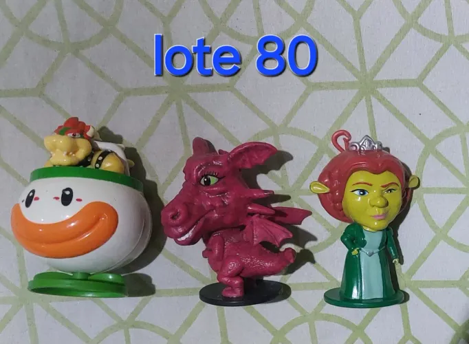 Miniaturas Colecionáveis: Bowser Jr., Dragão e Fiona