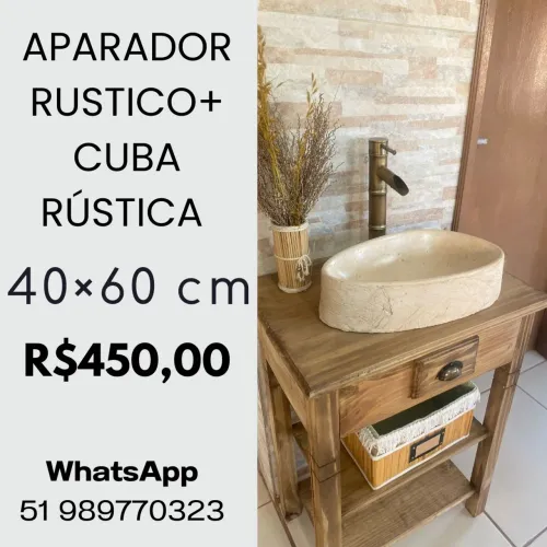 Aparador e cuba rústica