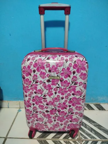 Mala de Viagem de Bordo Floral ABS c/Carrinho 360 Girls VR 2T Sestini