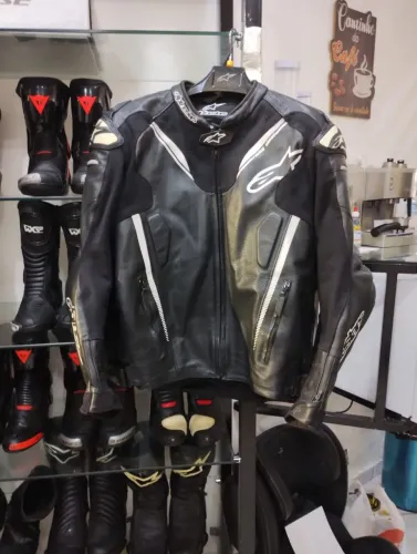 Jaqueta alpinestars 60 Eur atem v3 couro  zera estado de nova 