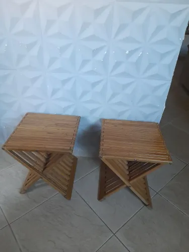 Bancos de bambu 
