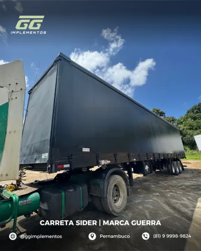Carreta Sider l 30 paletes l Marca Guerra l Ano 2011