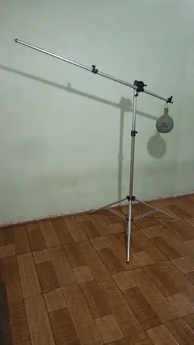 Tripé com girafa + contrapeso para iluminação de fotografia e filmagem
