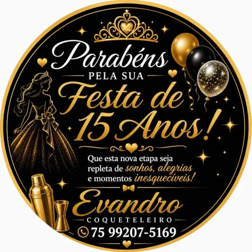 Contrate agora mesmo o Evandro coqueteleiro para aniversário batizado formatura 15 anos