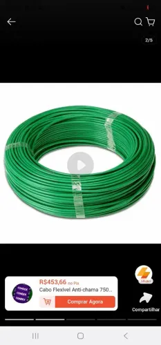Fio 6mm rolo 100m original