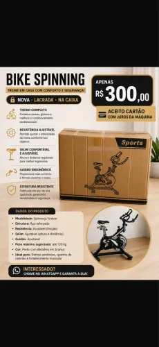 Bicicleta ergométrica NOVA- 120kgs