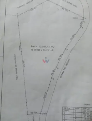 Terreno em Mandirituba 12.000 m , asfaltado, lote a partir de 4.000 m