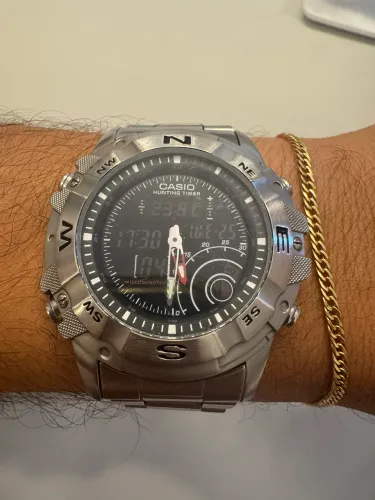Relógio Masculino Casio AMW-705D-1AV Hunting Timer - Raríssimo 