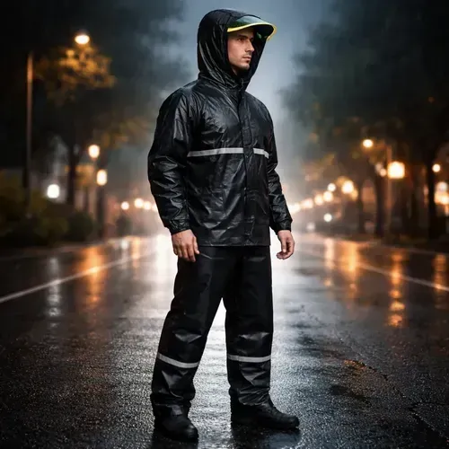 Capa de Chuva para Motoqueiro Preta