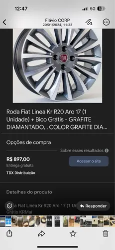 Roda aro 17 para automóvel