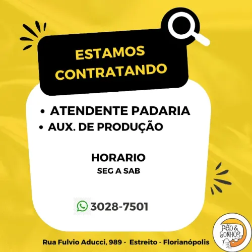Auxiliar de Produto e Atendente de Padaria Manhã