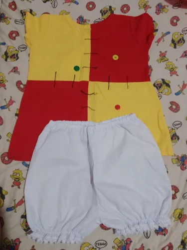 Roupa da Emília , com a peruca completa , roupa algodão.